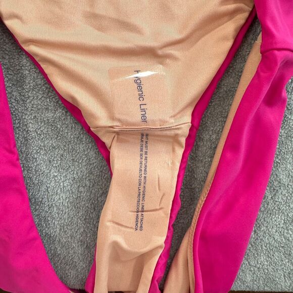 J.Crew Women's Curved Waist Cheeky Bikini Bottom Women's 2X Pink BC125 - Picture 7 of 8